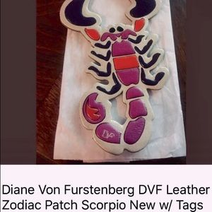 ♏️NWT♏️ Diane Von Furstenberg DVF Leather Zodiac Patch - Scopio(n)❣️